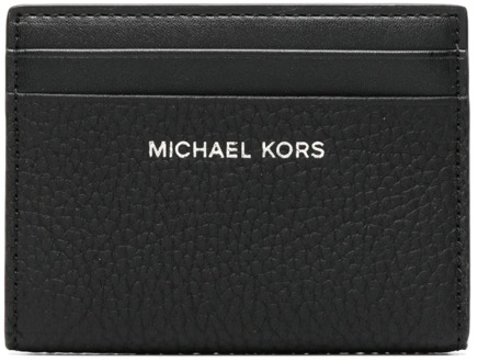 Michael Kors Zwarte Portemonnees met Katoen en Elastan Michael Kors , Black , Heren - ONE Size
