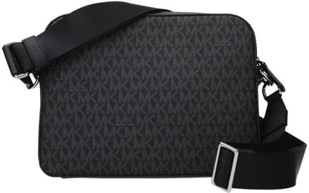 Michael Kors Zwarte Stoffen Schoudertas - One Size