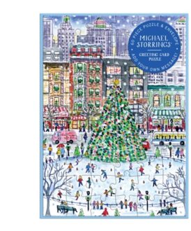 Michael Storrings Christmas In The City Greeting Card Puzzle - Galison