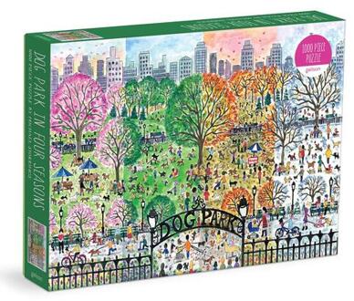 Michael Storrings Dog Park In Four Seasons 1000 Piece Puzzle - Galison (ISBN: 9780735373099)