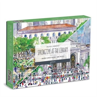 Michael Storrings Springtime At The Library 500 Piece Double-Sided Puzzle -  Galison (ISBN: 9780735370173)