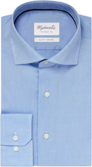 Michaelis Blauw royal oxford overhemd