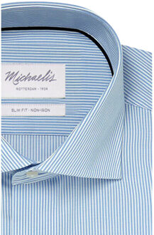 Michaelis Blauw streep overhemd