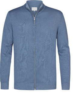 Michaelis Donker blauw vest met zipper Grijs - L