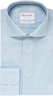 Michaelis Heren Overhemd Blauw Slim Fit - 38