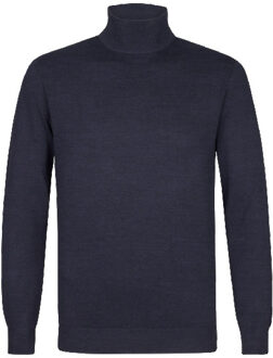 Michaelis Navy coltrui met geribde boorden Blauw - L