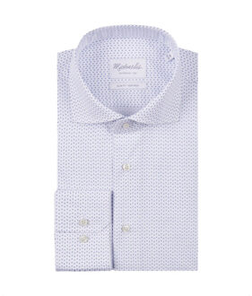 Michaelis Overhemd met subtiele stippeltjes - maat 43 (XL) Wit