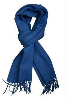 Michaelis Sjaal Lichtblauw Rood Wol - ONESIZE