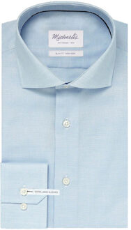 Michaelis slim fit overhemd - mouwlengte 7 Blauw - 39 boord
