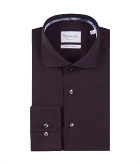 Michaelis Wijn overhemd met bloemen in de kraag - maat 42 (L) Rood