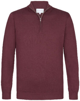 Michaelis Wijnrode trui met halflange rits - maat XL Rood