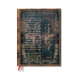 Michelangelo, Handwriting (Embellished Manuscripts Collection) Ultra 12-Month Horizontal Hardback - Paperblanks
