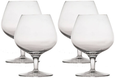 Michelangelo Master luxe cognacglazen - transparant - 4x stuks - 395 ml