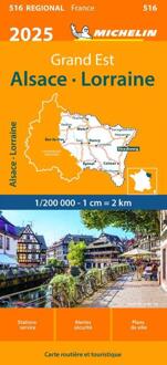 Michelin 516 Alsace - Lorraine 2025 - Regionale Kaarten Michelin