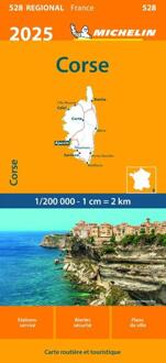 Michelin 528 Corsica / Corse 2025 - Regionale Kaarten Michelin
