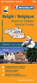 Michelin 533 België Noord en Midden - Belgique Nord et Centre