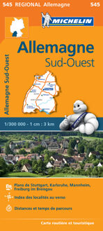 Michelin 545 Allemagne Sud-Ouest - Zuidwest-Duitsland
