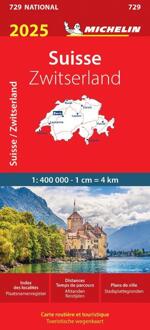 Michelin 729 Zwitserland 2025 - Nationale Kaarten Michelin
