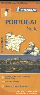 Michelin - Regionaal kaart 591 Portugal Norte