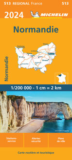 Michelin Wegenkaart 513 Normandië - Regionale Kaarten Michelin