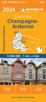 Michelin Wegenkaart 515 Champagne-Ardenne - Regionale Kaarten Michelin