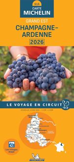 Michelin Wegenkaart 515 Champagne-Ardennen 2026 - Regionale Kaarten Michelin