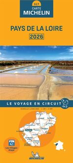 Michelin Wegenkaart 517 Pays De Loire 2026 - Regionale Kaarten Michelin