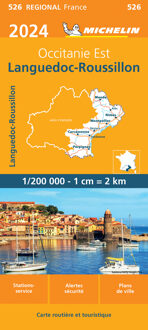 Michelin Wegenkaart 526 Languedoc-Roussillon 2024 - Regionale Kaarten Michelin