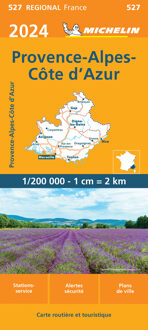 Michelin Wegenkaart 527 Provence - Cote-D'Azur 2024 - Regionale Kaarten Michelin