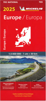 Michelin Wegenkaart 705 Europa 2024 - Nationale Kaarten Michelin