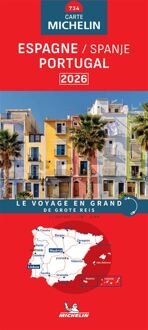 Michelin Wegenkaart 734 Spanje Portugal 2026 - Nationale Kaarten Michelin