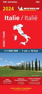 Michelin Wegenkaart 735 Italië 2024 - Nationale Kaarten Michelin