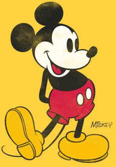 Mickey Mouse Classic Kick Men's T-Shirt - Yellow - XXL - Geel