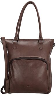 MicMacbags Everyday Shopper donkerbruin - H 43 x B 35 x D 9