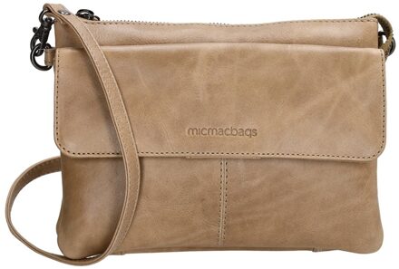 MicMacbags Porto Crossbody Tas taupe - H 16 x B 23 x D 4