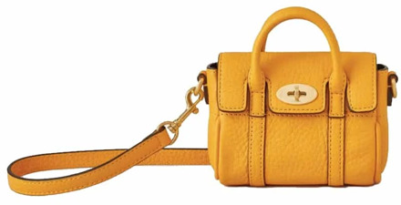 Micro Bayswater Dubbel Geel Leer Mulberry , Yellow , Dames - ONE Size