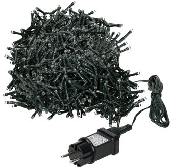 Micro Cluster 400 LED's - 8 meter - wit - 8 functies + geheugen Groen