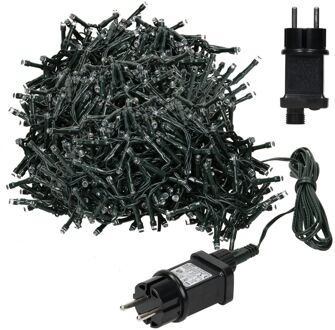 Micro Cluster 560 LED's - 11 meter - wit - 8 functies + geheugen Groen