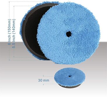 Micro Fiber 3 Pcs Snelle Afwerking Polijsten Pad 6 Inch Polijsten Buffer Pads Buffing Pad Kits voor DA/RO auto Polijstmachine