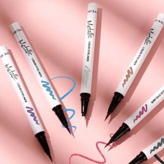 Micro-Fine Metallic Liquid Eyeliner - 6 Colors 006# Brown - 0.7g