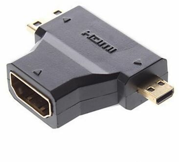 Micro HDMI Male & Mini HDMI Male to HDMI Female 90 Degree Adapter