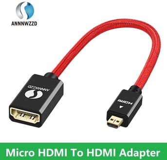 Micro Hdmi Naar Hdmi Adapter Kabel 3D 4K/60Hz Voor Gopro Connector PS4 Camera Hdtv Male Naar vrouwelijke Micro Hdmi-Compatibele Kabel