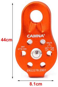 Micro Klimmen Katrol 26KN Micro Katrol Vaste Side Trolley Voor Klimmen Redding Omhoog Werken Abseilen Oranje