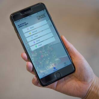 Micro LED lichtketting voor buiten, schakelbaar via App zwart