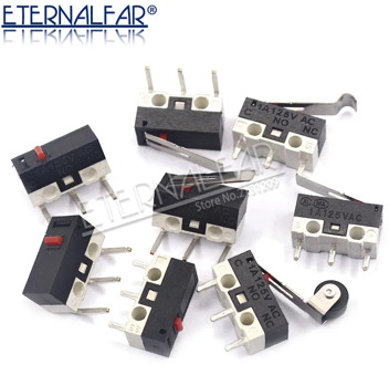 Micro Limit Switch Momentary Push Button Switch 1A 125V AC Mouse Switch 3Pins Long Handle Roller Lever Arm SPDT 12* 6 *6mm