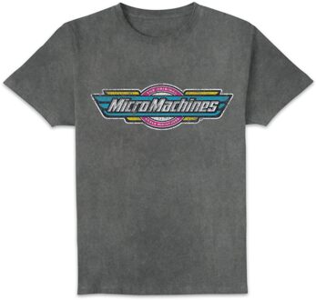 Micro Machines Vintage Logo Unisex T-Shirt - Black Acid Wash - XL