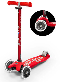 Micro Maxi Deluxe LED Scooter - Red (MMD068) Rood