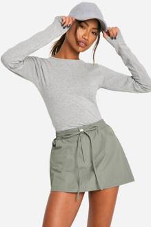 Micro Mini Rok, Khaki - 38