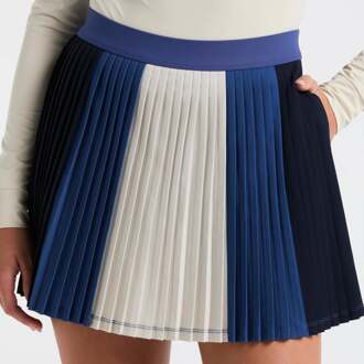 Micro Pleated Rok Dames-Blauw,Crème - XS,S,M,L,XL