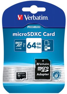 MICRO SDXC 64GB CL 10 ADAP microSDXC-kaart 64 GB Class 10 Incl. SD-adapter